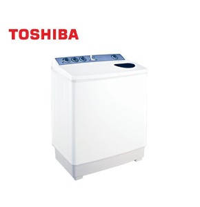 Toshiba semi-automatic washing machine, two tubs, 12 kg, white stainless steel spin drum